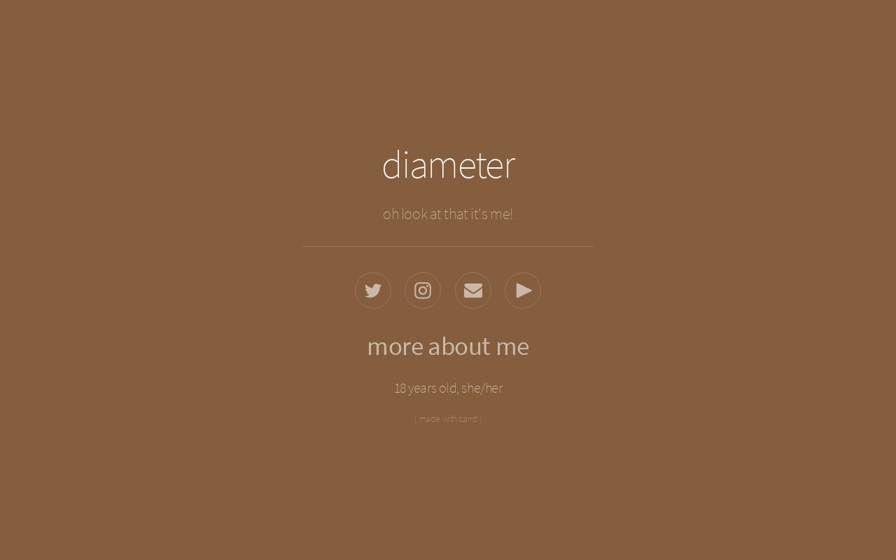 Carrd profile picture for @diameter